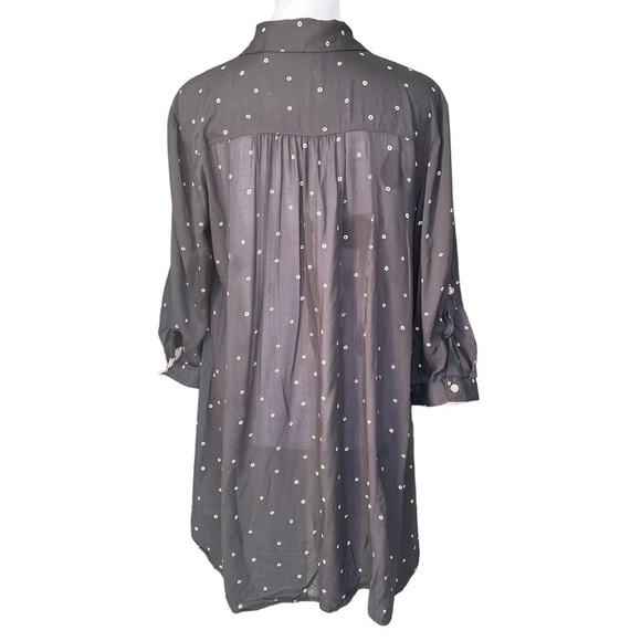 Maeve x Anthropologie  - Monika Small Dot Tunic Shirt Button Down  Sz S - Picture 6 of 10